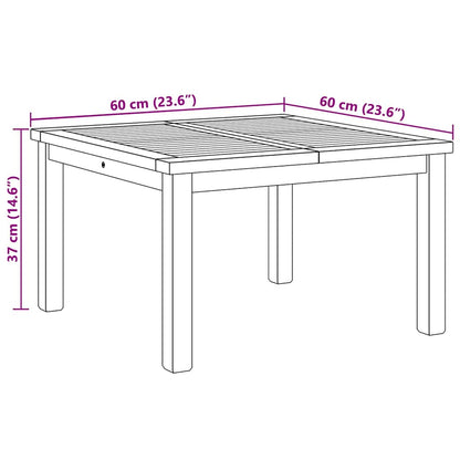 Couchtisch Braun 60 x 60 x 36 cm Teak-Massivholz