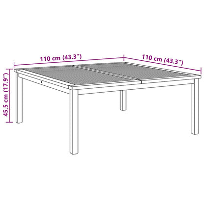 Couchtisch Braun 110 x 110 x 45 cm Teak-Massivholz