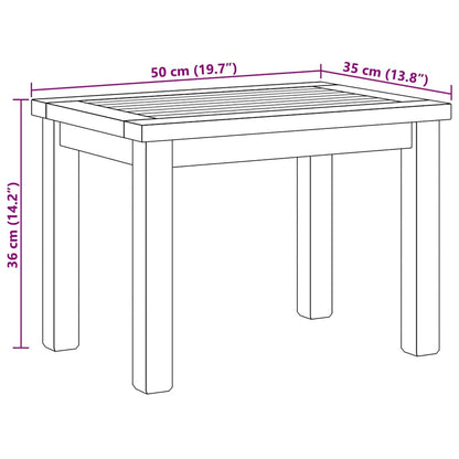 Couchtisch Braun 50 x 35 x 36 cm Teak-Massivholz