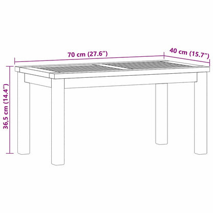 Couchtisch Braun 70 x 40 x 36 cm Teak-Massivholz