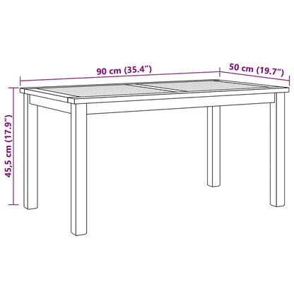 Couchtisch Braun 90 x 50 x 45.5 cm Teak-Massivholz