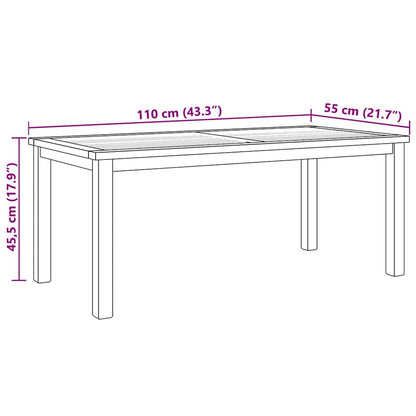 Couchtisch Braun 110 x 55 x 45 cm Teak-Massivholz