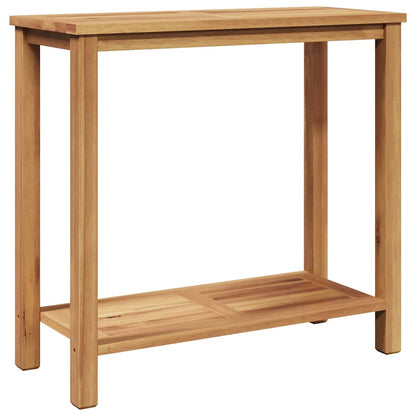 Couchtisch mit Speicher Braun 85 x 35 x 75 cm Teak-Massivholz