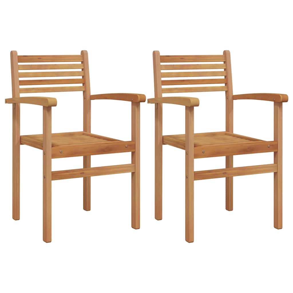 Garten Stapelstühle 2 pcs Braun 55.5 x 55.5 x 90 cm
