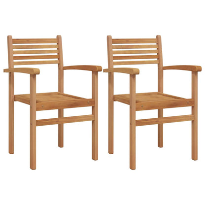 Garten Stapelstühle 2 pcs Braun 55.5 x 55.5 x 90 cm