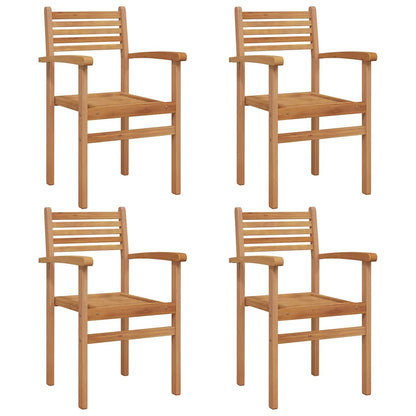 Garten Stapelstühle 4 pcs Braun 55.5 x 55.5 x 90 cm
