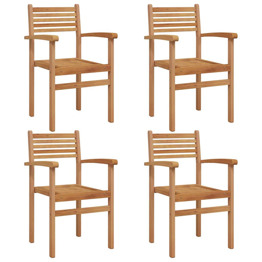 Garten Stapelstühle 4 pcs Braun 55.5 x 55.5 x 90 cm
