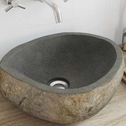 Basin Hellgrau (38-45) x (30-35) x 15 cm Flussstein