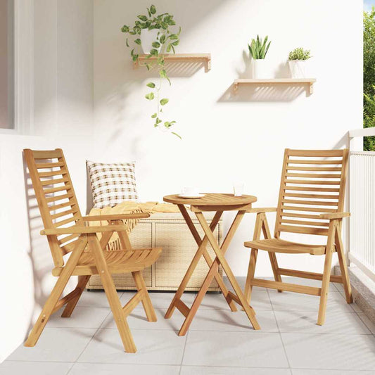 Gartenstühle Falten Braun 52 x 64,5 x 108 cm Massivholz Akazie