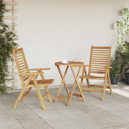 Gartenstühle Falten Braun 52 x 64,5 x 108 cm Massivholz Akazie