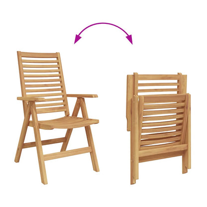 Gartenstühle Falten Braun 52 x 64,5 x 108 cm Massivholz Akazie