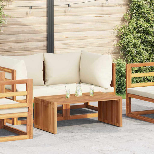 Garten Beistelltisch Braun 90 x 50 x 36 cm Teak-Massivholz