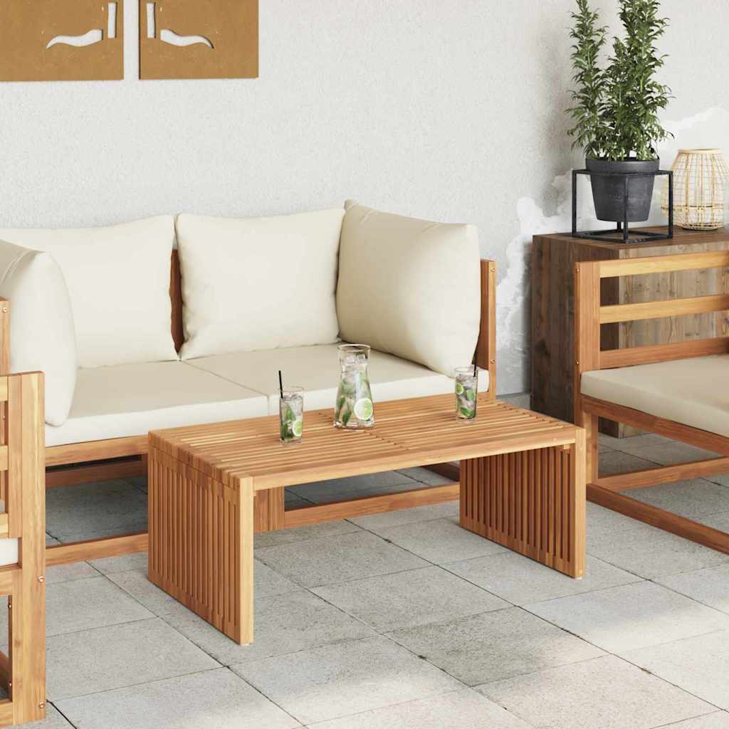 Garten Beistelltisch Braun 90 x 50 x 36 cm Teak-Massivholz