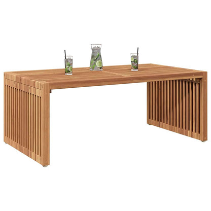 Garten Beistelltisch Braun 90 x 50 x 36 cm Teak-Massivholz