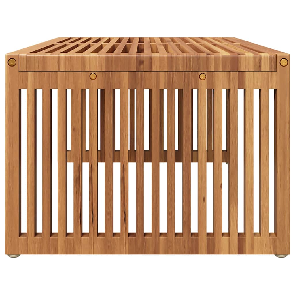 Garten Beistelltisch Braun 90 x 50 x 36 cm Teak-Massivholz