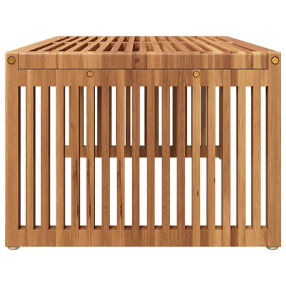 Garten Beistelltisch Braun 90 x 50 x 36 cm Teak-Massivholz