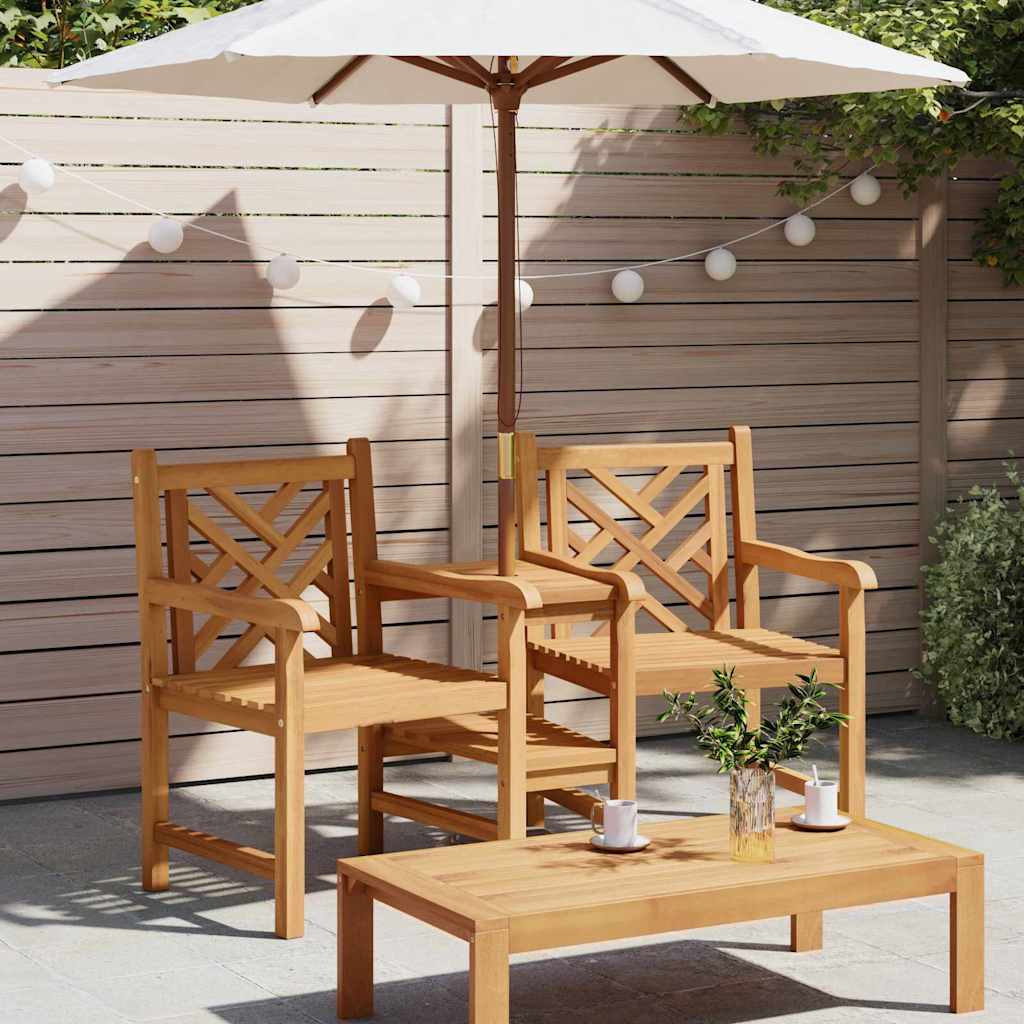 Outdoor-Stühle Braun 152 x 63 x 89 cm Teak-Massivholz
