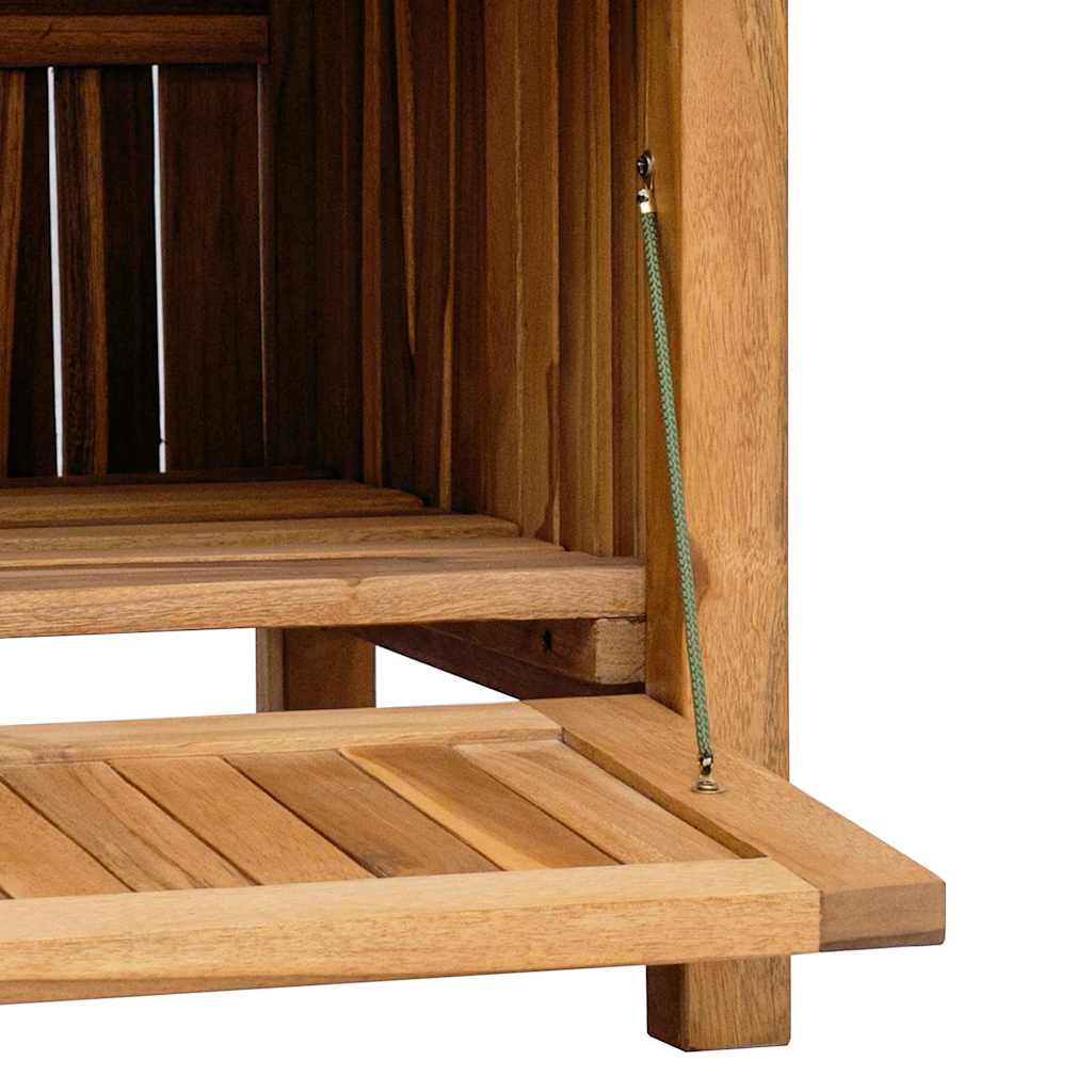Gartenaufbewahrungsbank Braun 114 x 60 x 90 cm Teak-Massivholz