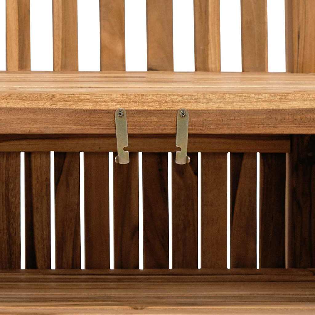 Gartenaufbewahrungsbank Braun 114 x 60 x 90 cm Teak-Massivholz
