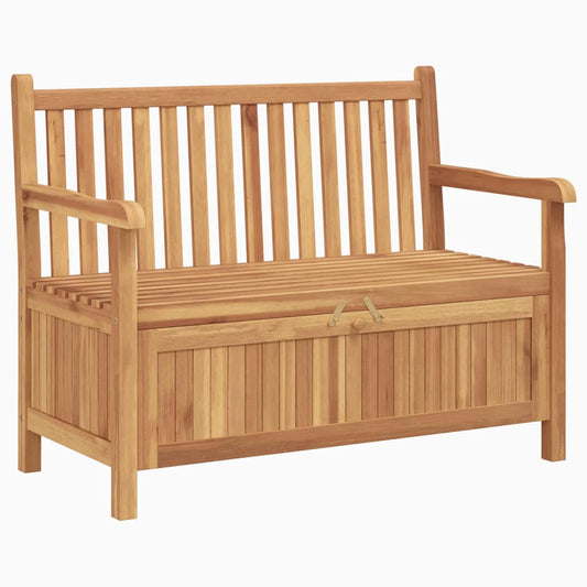 Gartenaufbewahrungsbank Braun 114 x 60 x 90 cm Teak-Massivholz