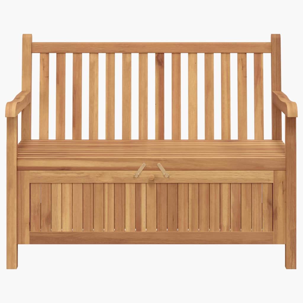 Gartenaufbewahrungsbank Braun 114 x 60 x 90 cm Teak-Massivholz