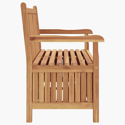 Gartenaufbewahrungsbank Braun 114 x 60 x 90 cm Teak-Massivholz