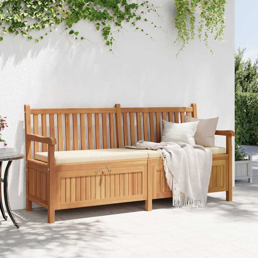 Gartenaufbewahrungsbank Braun 180 x 60 x 90 cm Teak-Massivholz