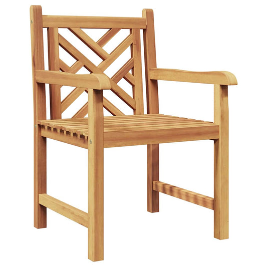 Gartenstühle 2 pcs Braun 58 x 60 x 90 cm Teak-Massivholz