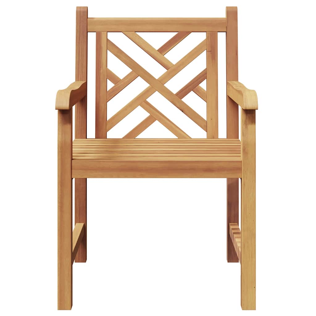 Gartenstühle 2 pcs Braun 58 x 60 x 90 cm Teak-Massivholz