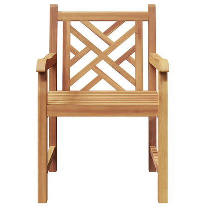 Gartenstühle 2 pcs Braun 58 x 60 x 90 cm Teak-Massivholz