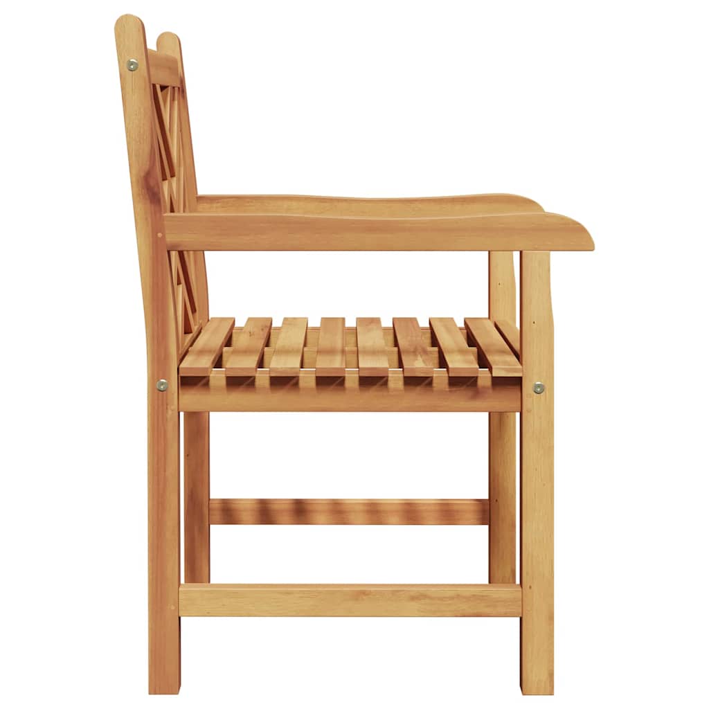 Gartenstühle 2 pcs Braun 58 x 60 x 90 cm Teak-Massivholz