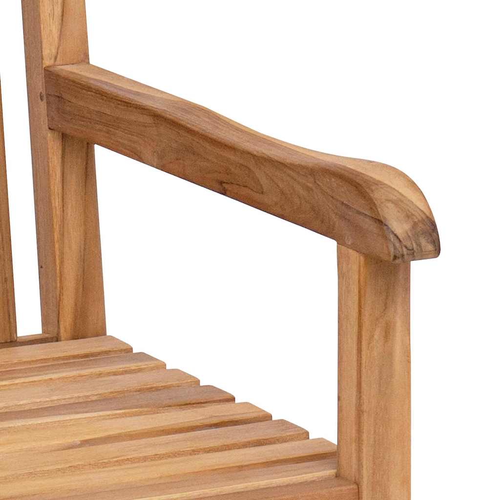 Gartenbank Braun 114 x 60 x 90 cm Teak-Massivholz