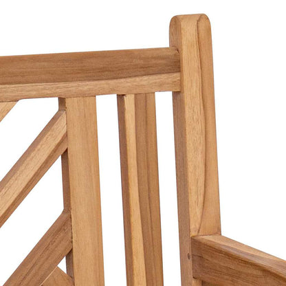 Gartenbank Braun 114 x 60 x 90 cm Teak-Massivholz
