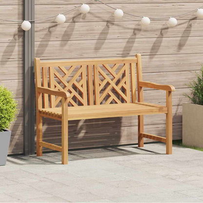 Gartenbank Braun 114 x 60 x 90 cm Teak-Massivholz