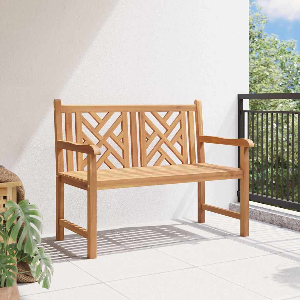 Gartenbank Braun 114 x 60 x 90 cm Teak-Massivholz