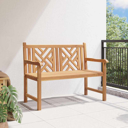 Gartenbank Braun 114 x 60 x 90 cm Teak-Massivholz