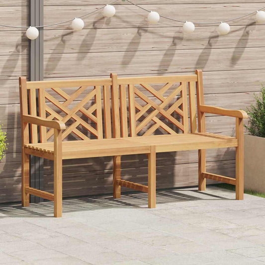 Gartenbank Braun 150 x 60 x 90 cm Teak-Massivholz