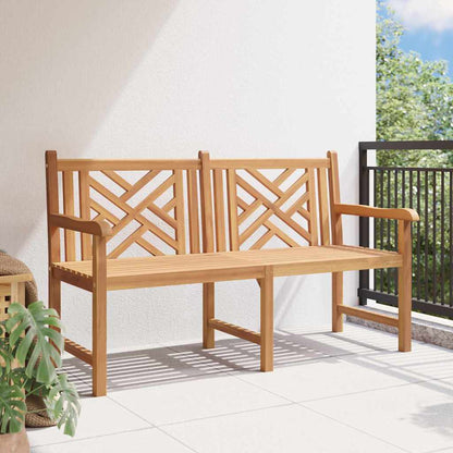 Gartenbank Braun 150 x 60 x 90 cm Teak-Massivholz