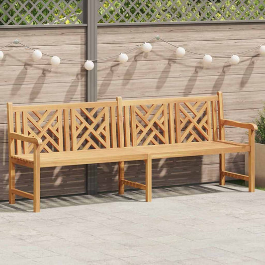 Gartenbank Braun 228 x 60 x 90 cm Teak-Massivholz