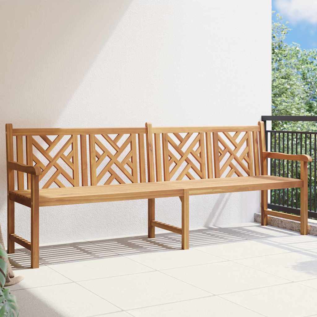 Gartenbank Braun 228 x 60 x 90 cm Teak-Massivholz
