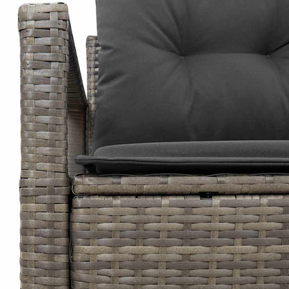 Gartensofa mit Kissen Grau 120 x 62 x 69cm Poly-Rattan