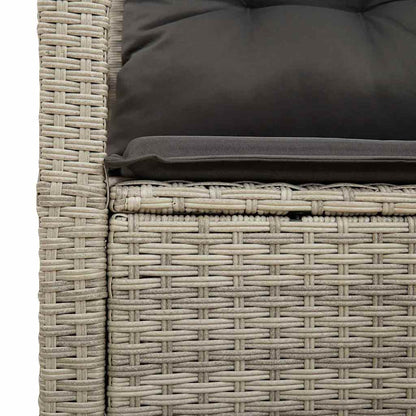 Gartensofa mit Kissen Grau 120 x 62 x 69cm Poly-Rattan