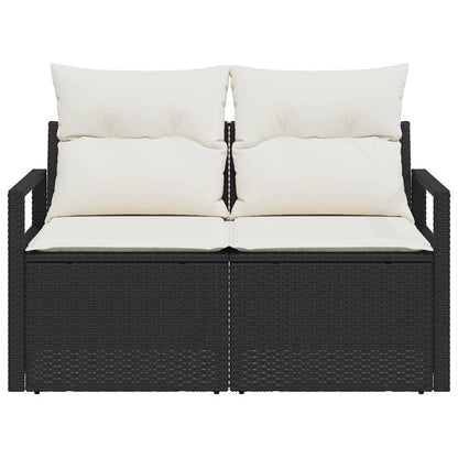 Gartensofa Schwarz 120 x 62 x 69cm Poly-Rattan