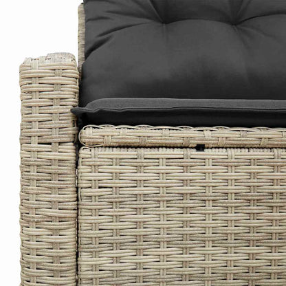 Gartensofa mit Kissen Grau 123 x 62 x 69cm Poly-Rattan