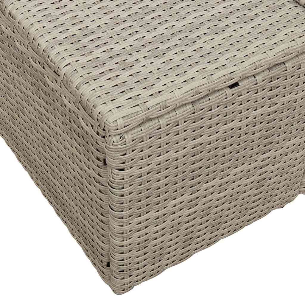 Gartensofa mit Kissen Grau 123 x 62 x 69cm Poly-Rattan