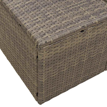 Gartensofa Grau 123 x 62 x 69cm Poly-Rattan