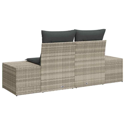 Gartensofa Grau 123 x 62 x 69cm Poly-Rattan