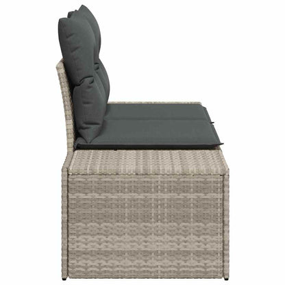 Gartensofa Grau 123 x 62 x 69cm Poly-Rattan