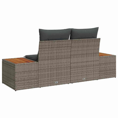 Gartensofa Grau 184 x 62 x 85cm Poly-Rattan