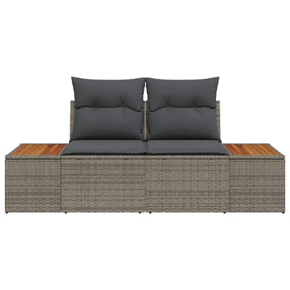 Gartensofa Grau 184 x 62 x 85cm Poly-Rattan